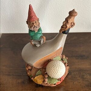 Vintage 1998 Tom Clark “Woody” gnome and golf figurine